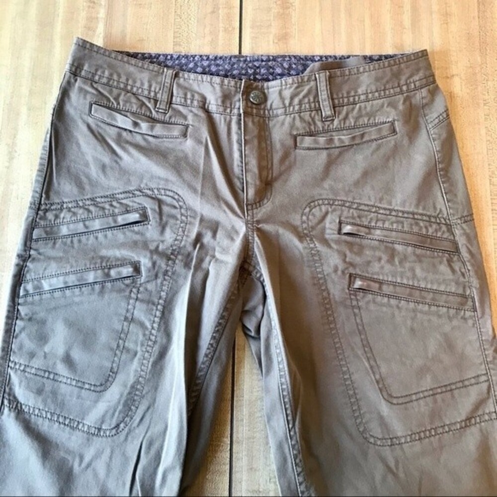 Athleta Straight-Leg Cargo-Style Pants in Taupe